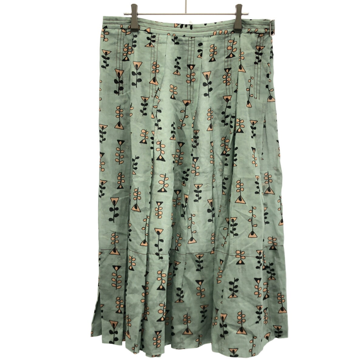 乐天商城 - MARNI マルニ ベルテッドリネンスカート グリーン系 44 【中古】 ITSVFNU6IX3S