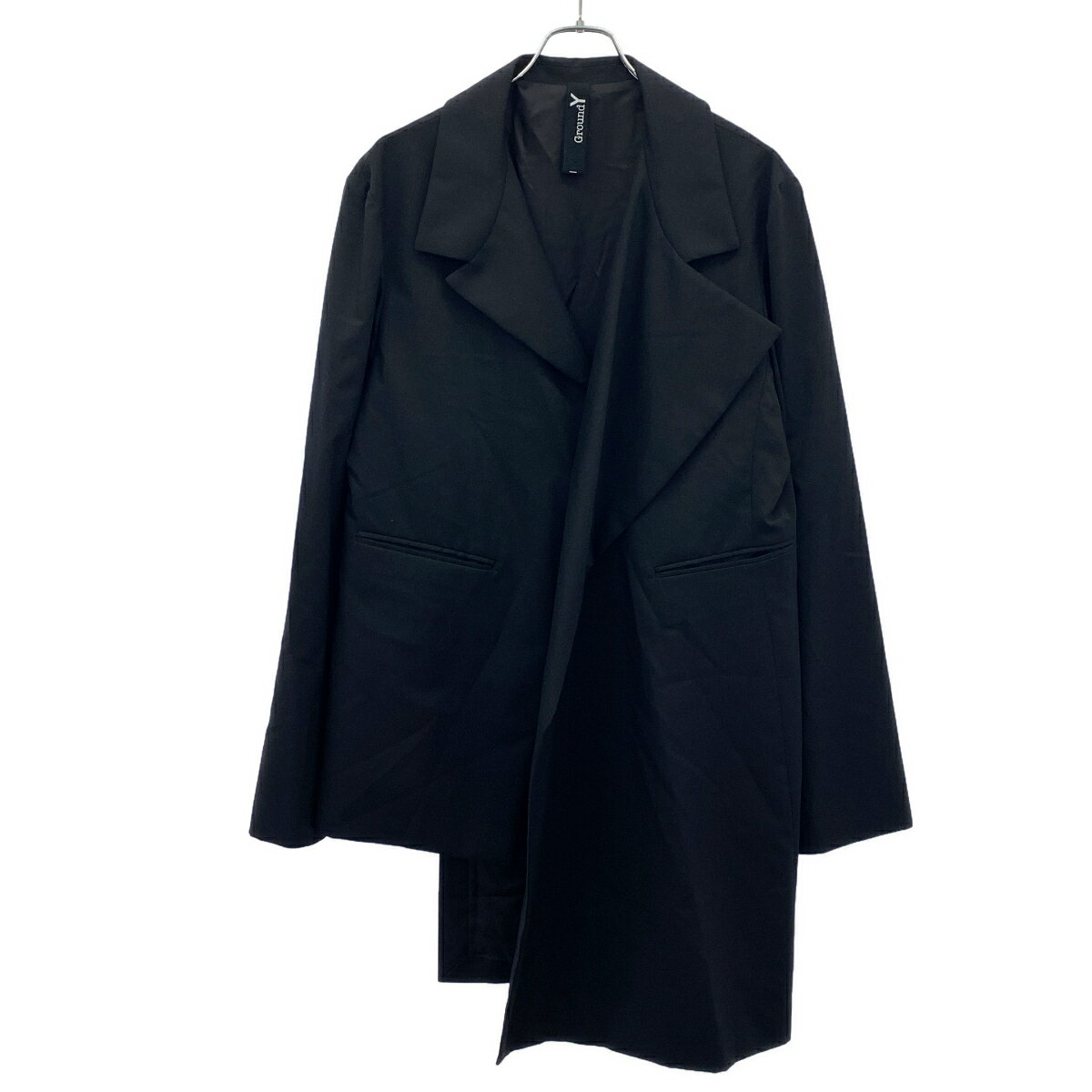 乐天商城 - Ground Y グラウンド ワイ 17AW アシンメトリージャケット GK-J05-100 ブラック 3 【中古】 IT8WXB54HWMO