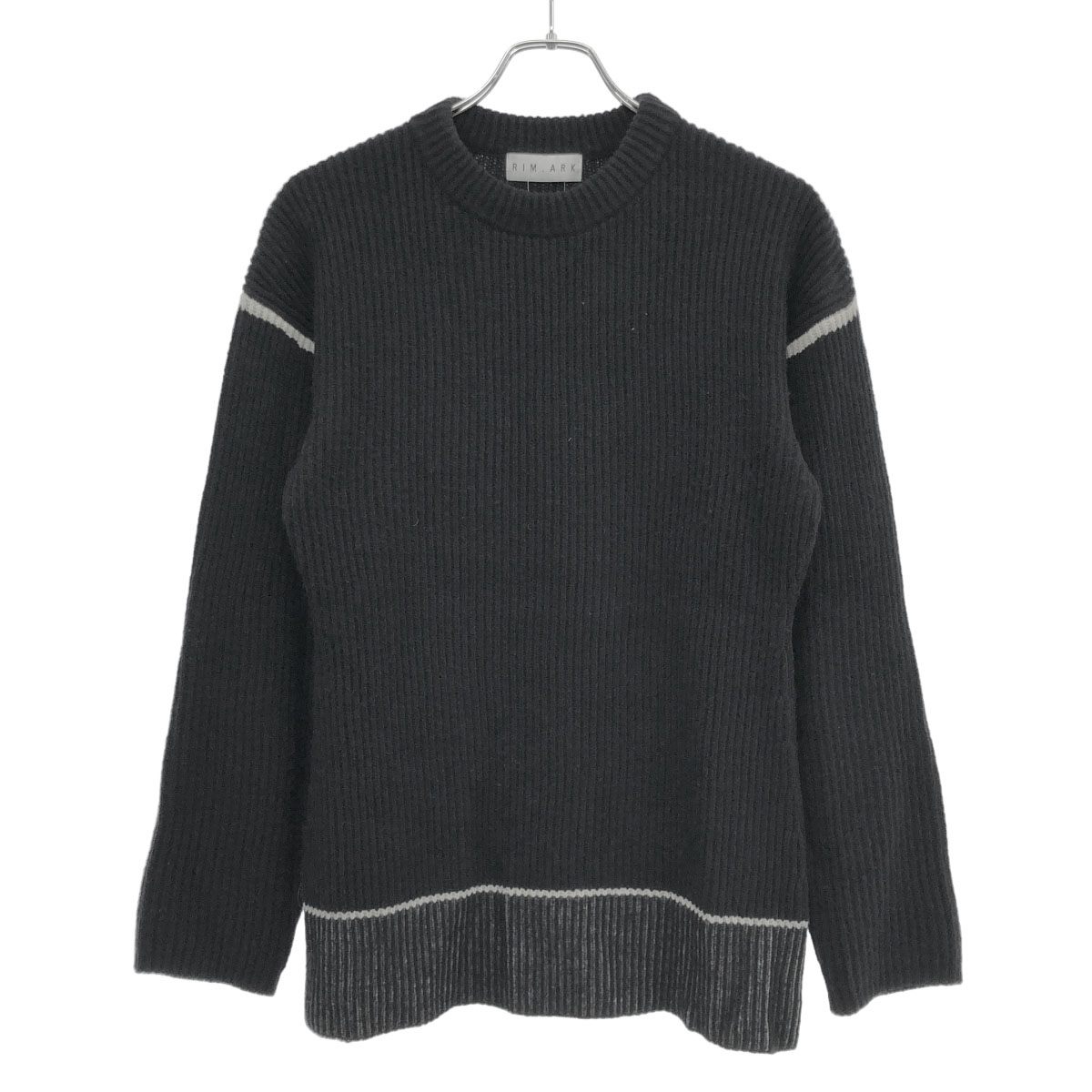 乐天商城 - RIM.ARK リムアーク Curved mix color tunic カーブドミックスカラーチュニック 460HAL70-1241 ブラック F 【中古】 ITANPQI39SQ8