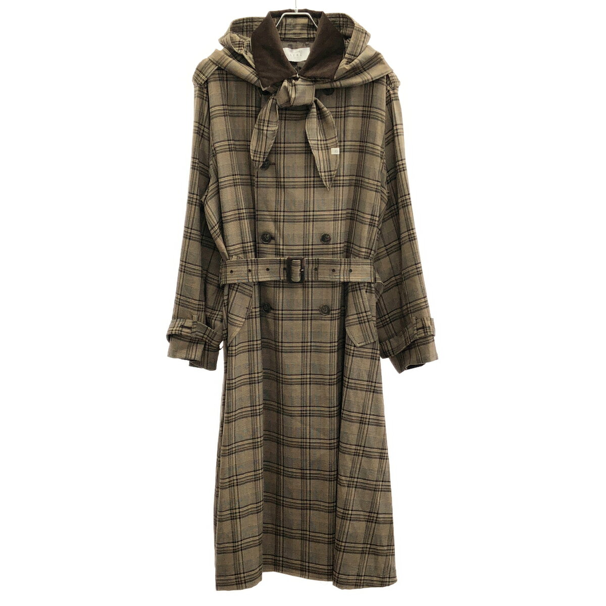 樂天商城 - ETRE TOKYO エトレトウキョウ 25AW フードストールロングトレンチコート 1225500080-0 ベージュ M 【中古】 ITXKWRM3VWSU