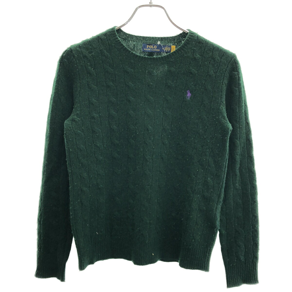 乐天商城 - POLO RALPH LAUREN ポロラルフローレン ウールカシミヤケーブルニットセーター グリーン M 【中古】 ITOQ7BHPUXAI
