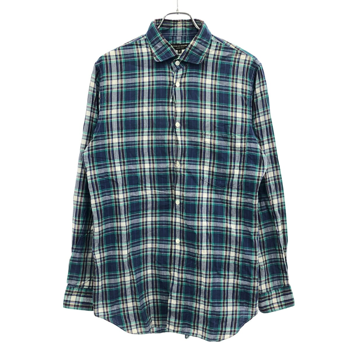 乐天商城 - COMME des GARCONS HOMME PLUS コム デギャルソンオムプリュス 08SS チェックシャツ PA-B045 ブルー M 【中古】 IT0DJ43SM5MG