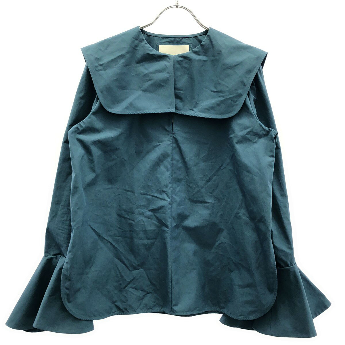 乐天商城 - JIL SANDER ジルサンダー 22SS セーラーカラーブラウスシャツ JSPU600606 ブルー 32 【中古】 IT1RYQ5ODL9O