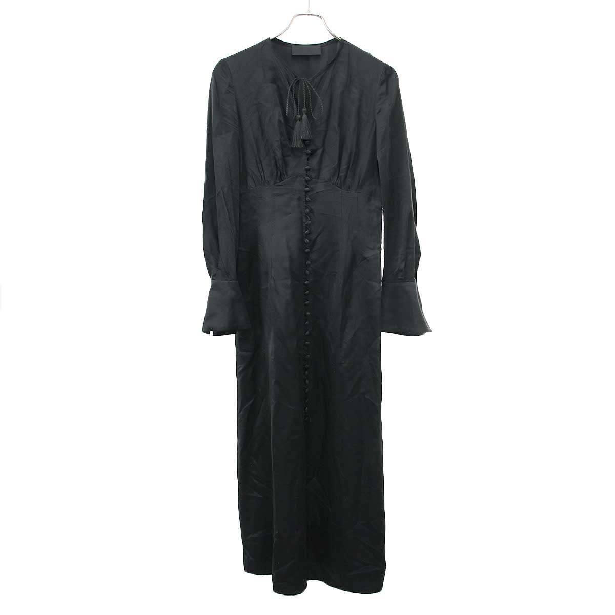 mame kurogouchi マメ クロゴウチ Basic Silk Multi Buttoned Dress シルクワンピース MK01-DR00403 ブラック 2  ITDW5B18QT2S