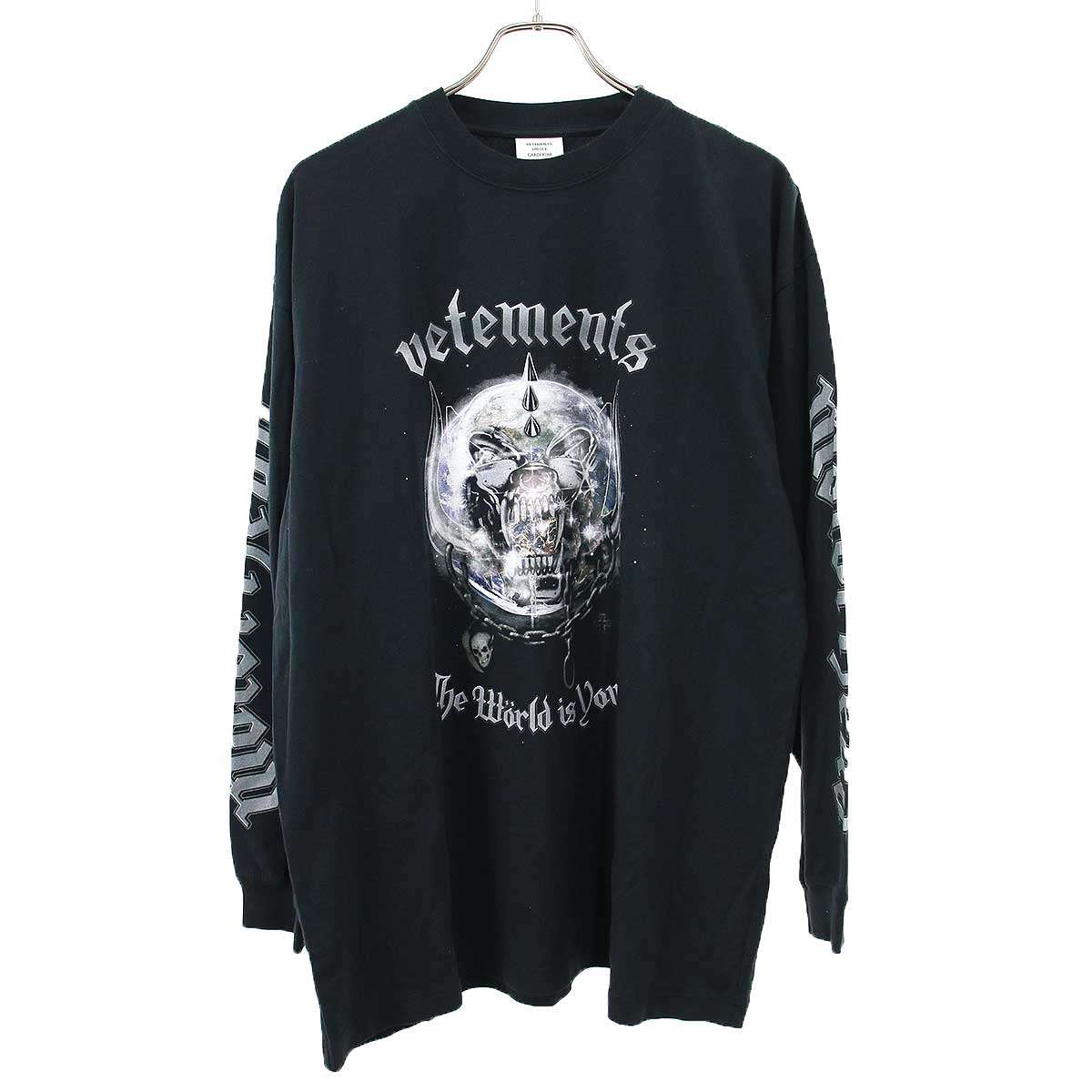 乐天商城 - VETEMENTS ヴェトモン 20AW The World Motorhead ロングスリーブカットソー UAH21TR612 ブラック XS 【中古】 IT7KBAL7KDWW