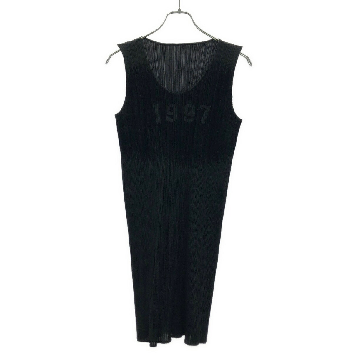 乐天商城 - PLEATS PLEASE ISSEY MIYAKE プリーツプリーズ イッセイミヤケ 1997 フロッキーグラデーションプリーツワンピース PP64-JH819 ブラック 4 【中古】 IT16XOWDFKI0