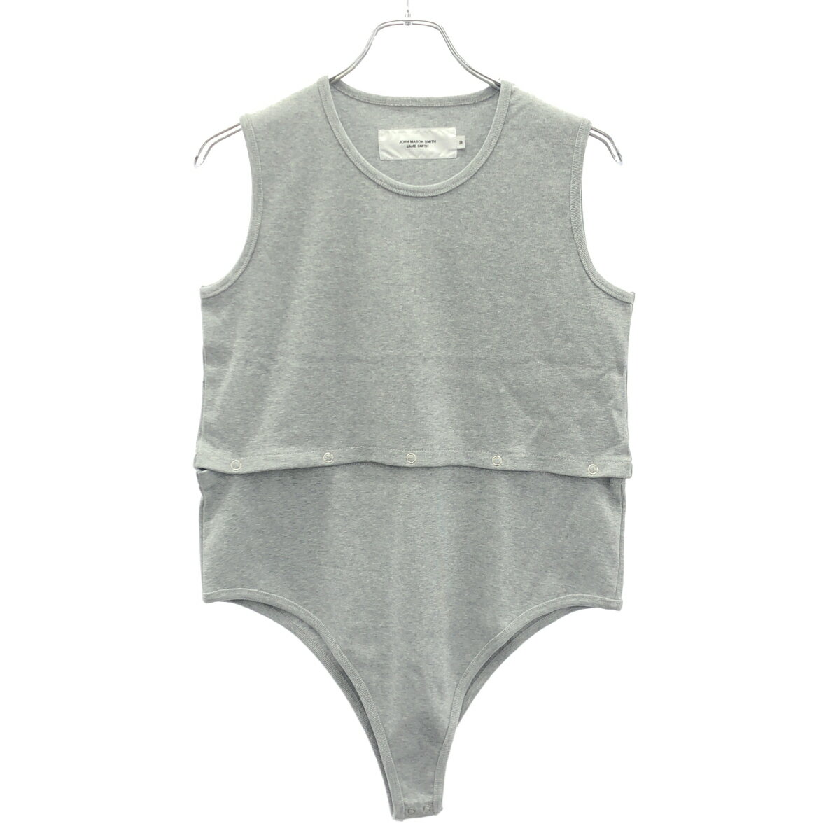 JOHN MASON SMITH ジョン メイソン スミス 26SS COTTON RIB SEPARATE ROMPER TANK TOP セパレートタンクトップ 26SCT-455L グレー 38  ITDM5F81ZGJE