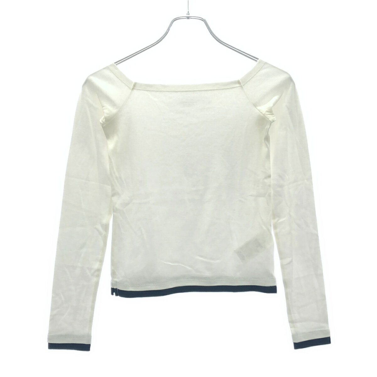 JOHN MASON SMITH ジョン メイソン スミス 26SS COTTON OFF SHOULDER LAYERED PULLOVER カットソー 26SCT-330L ホワイト ブラック 36  IT0W2MGTMV08