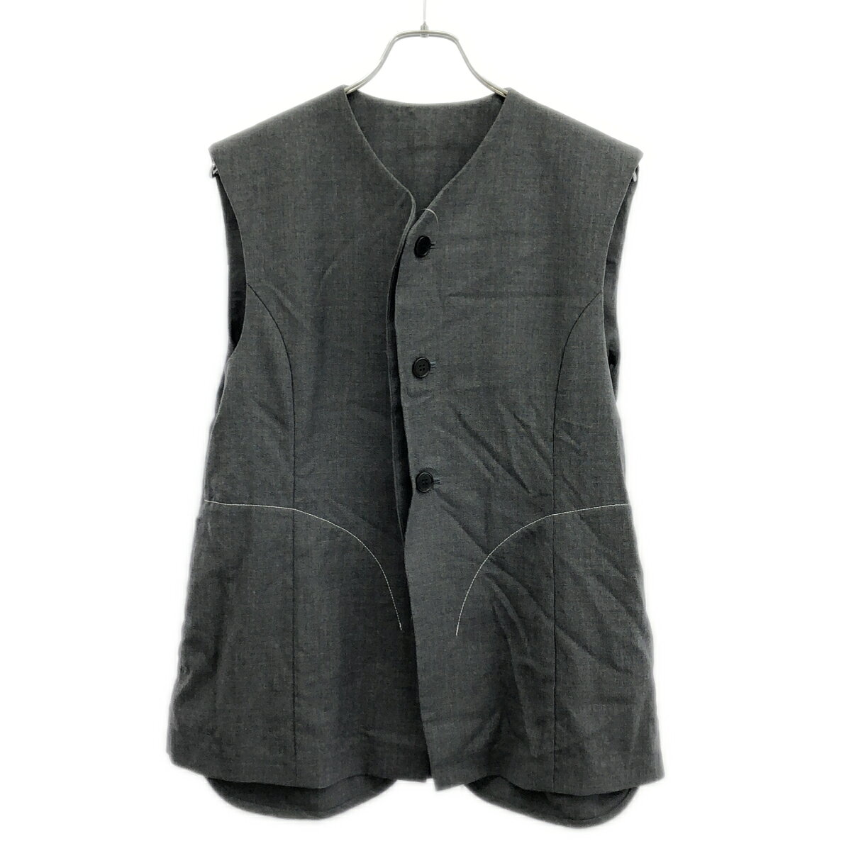 KAYLE ケイル WOOL REVERSIBLE PIPING VEST リバーシブルベスト K-1201 グレー 1 【中古】 ITNZBMN3D7CG