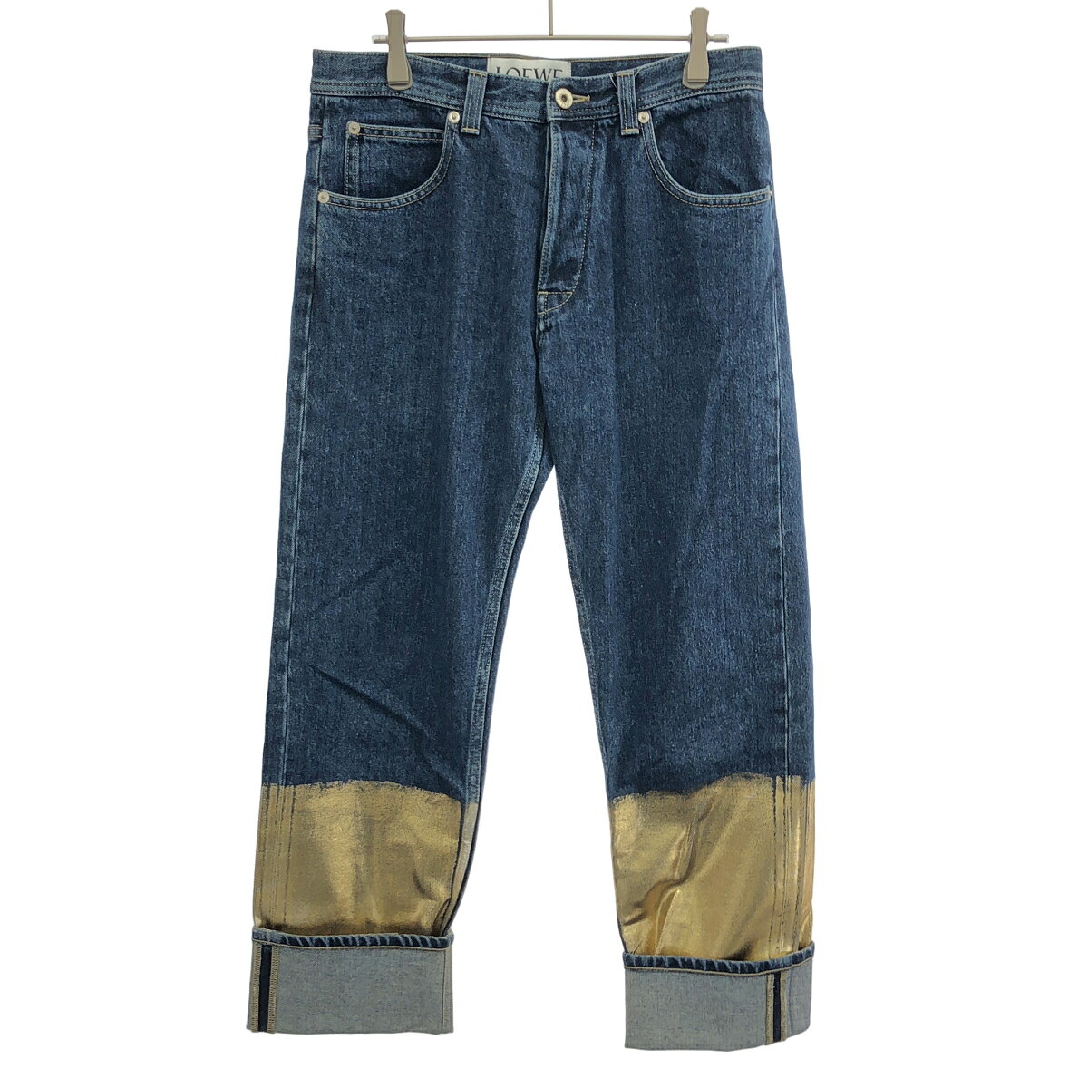 LOEWE ロエベ ゴールド フィッシャーマンデニムパンツ インディゴ 36 【中古】 IT1F88D7KR00