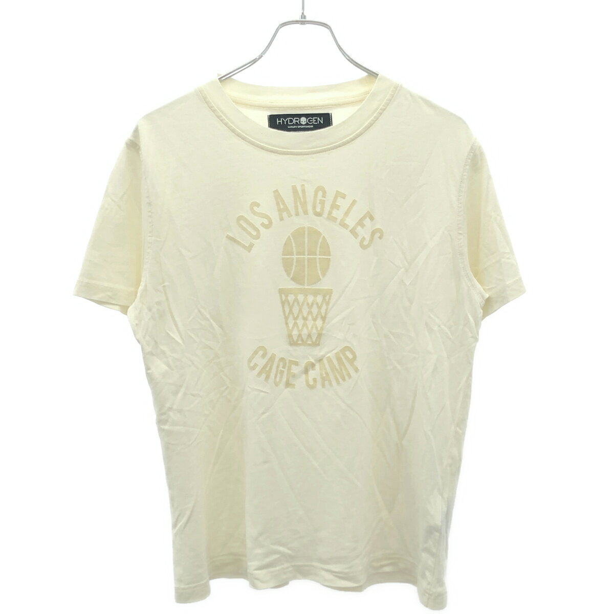 HYDROGEN ハイドロゲン フロッキープリント Tシャツ ホワイト系 S  IT4X3UU1K9Y7