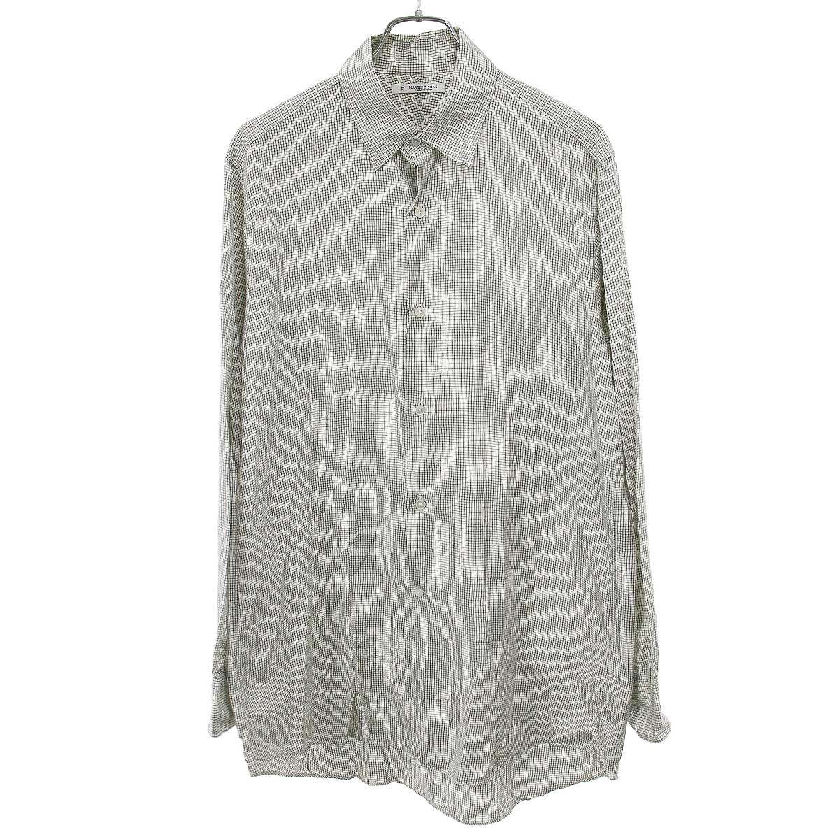 商品管理ID：ITDIFF9Y0DBG MAATEE＆SONS マーティーアンドサンズ 24AW ELIZABETH SILKPOPLIN GRAPHCHECK シルクチェックシャツ MT4303-0602B コンディションについて コンディションランクの基準は、当社が設けた基準となります。 感じ方には個人差がありますので、参考程度にお考え下さい。 また、状態の全てを記載しきれない場合があります。 特にC・Dランクの商品は、詳細に記載しきれない毛玉や汚れ、小穴等の微細なダメージがある場合がございます。 新品・中古品に関わらず、一部の付属品がない場合がございます。 ガーメント等の例外を除いて、画像に写っているものが全てとなります。 気になる点がございましたら、ご注文前に質問欄よりお問い合わせください。 状態について詳細 襟に黄ばみ汚れ、全体的に着用感がございます。 備考 MT4303-0602B 商品詳細 商品管理ID ITDIFF9Y0DBG ブランド MAATEE＆SONS マーティーアンドサンズ アイテム名 24AW ELIZABETH SILKPOPLIN GRAPHCHECK シルクチェックシャツ サイズ表記 3 実寸 肩幅：48.5cm 身幅：62cm 着丈：88.5cm 裄丈：90.5cm 袖丈：66cm ※体型によっては画像のイメージと異なる場合がございます。お手持ちの洋服と記載の各実寸を比較してサイズ感をご確認ください。 色 ホワイト系 素材 絹65％、綿35％ 取扱い店舗 お問い合わせ 商品についてのご質問はフォームよりお気軽にどうぞ。 お問い合わせ時は「商品管理ID ITDIFF9Y0DBG」をご記入ください。 ※お電話でのお問い合わせは承っておりません。 恐れ入りますが、フォームよりご連絡ください。 &nbsp;&nbsp;✉&nbsp;&nbsp;お問い合わせフォームはこちら&nbsp;&nbsp; ご注文に関する注意事項 ※掲載商品は実店舗等で同時販売しており、欠品になる場合がございます。 恐れ入りますがその際はキャンセルとなりますことを予めご了承ください。 ※コンディションランクについては保存袋や箱、その他付属品の状態は対象外です。 ※掲載写真はお使いのモニターや環境設定等により若干色合いが異なって見える場合がございます。予めご了承ください。 ※新品・中古品に関わらず一部付属品がない場合がございます。掲載画像をご確認の上、ご不明点は事前にお問い合わせください。 返品について ※原則、お客様都合での返品は承りできません。ご不安な点は事前に問い合わせフォームよりお問い合わせください。 （商品の不良等、弊社過失の場合はお受け取りより7日以内にご連絡いただければ返品受付いたします。詳しくはこちらをご覧くださいませ。）MAATEE＆SONS マーティーアンドサンズ 24AW ELIZABETH SILKPOPLIN GRAPHCHECK シルクチェックシャツ MT4303-0602B ホワイト系 3 「MAATEE＆SONS マーティーアンドサンズ」一覧はこちら