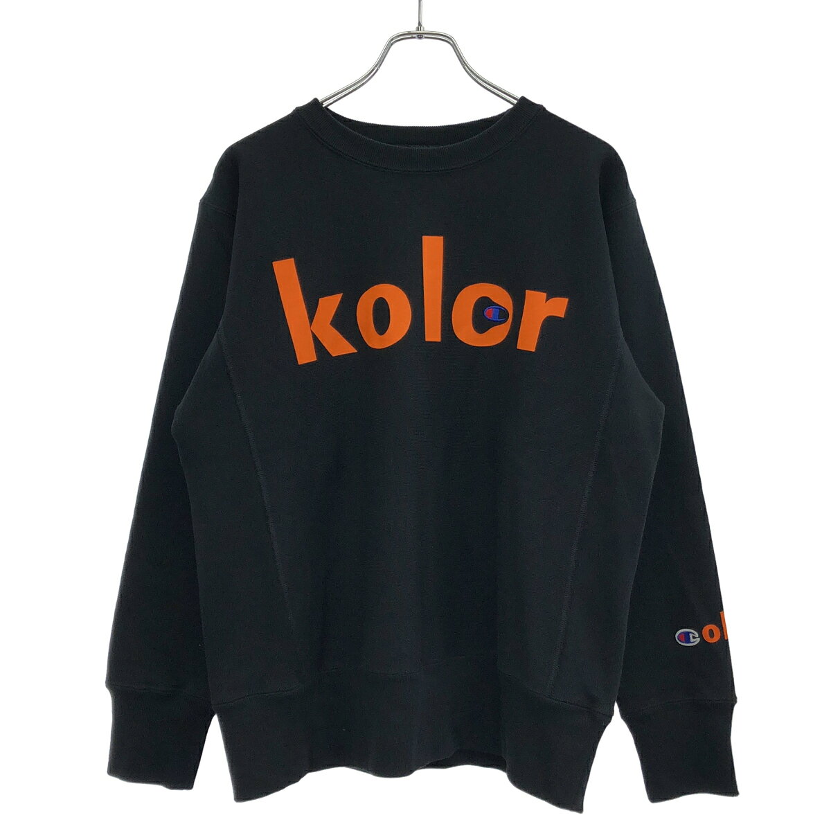 kolor×Champion カラー×チャンピオン 26SS REVERSE WEAVE クルーネックスウェットプルオーバー ブラック M 【中古】 IT4NDDGHXKQU