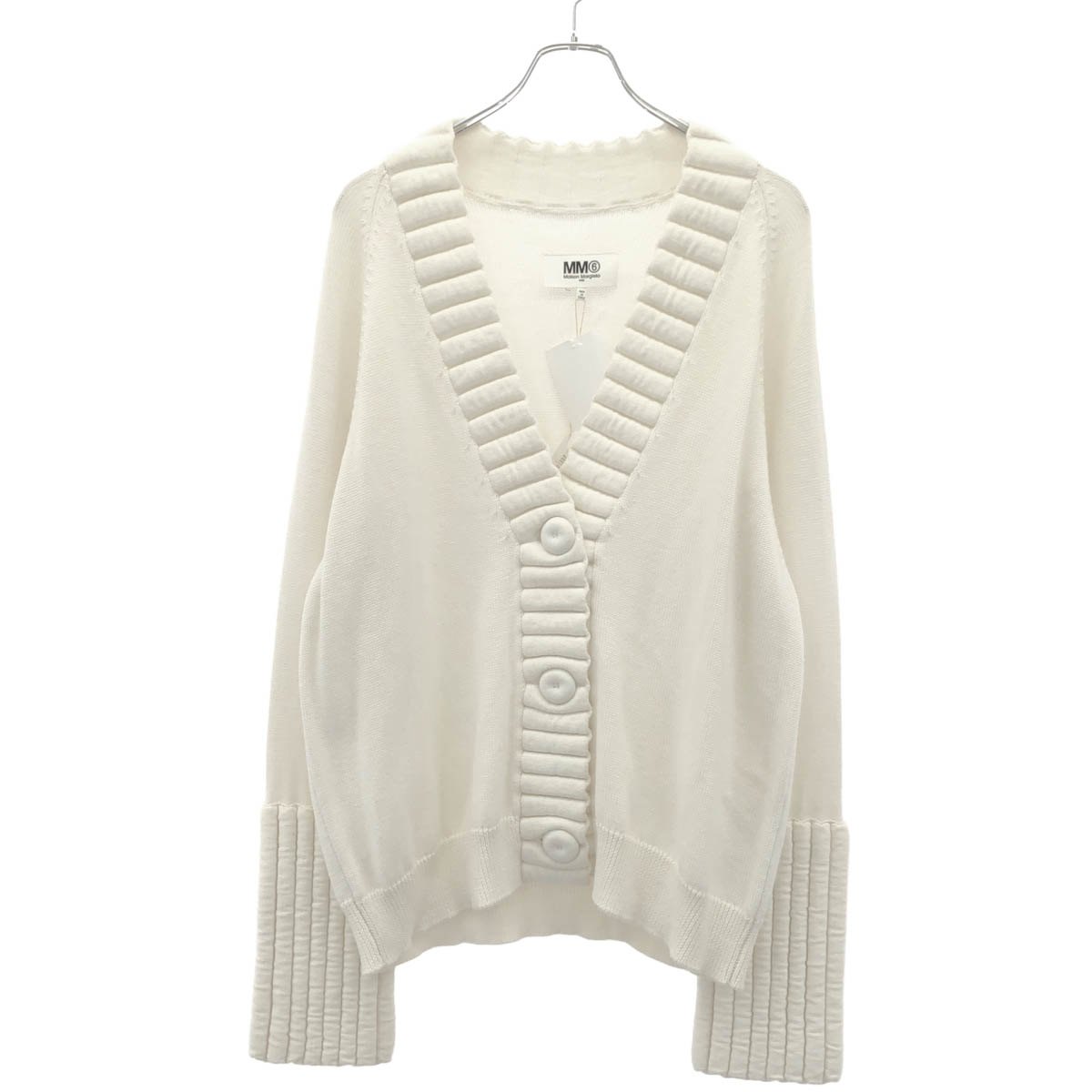 MM6 Maison Margiela エムエムシックス メゾン マルジェラ 19AW ニットカーディガン S62HS0010 S16945 ホワイト S 【中古】 ITM1QOI1CBF3