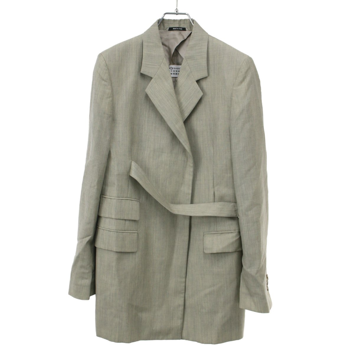Maison Margiela 1 メゾン マルジェラ 20SS ベルテッドロングジャケット S51BN0376 S52583 グレー 38 【中古】 IT4CGM6EVH2W