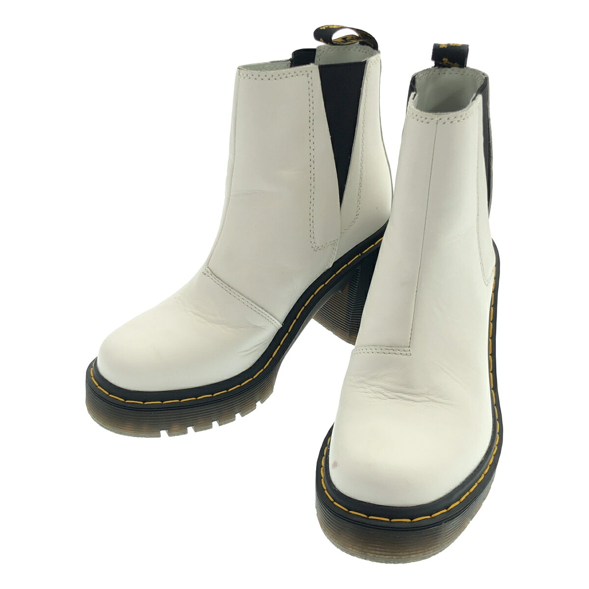 Dr.Martens ドクターマーチン SPENCE サイドゴア ヒールブーツ ホワイト ブラック ...