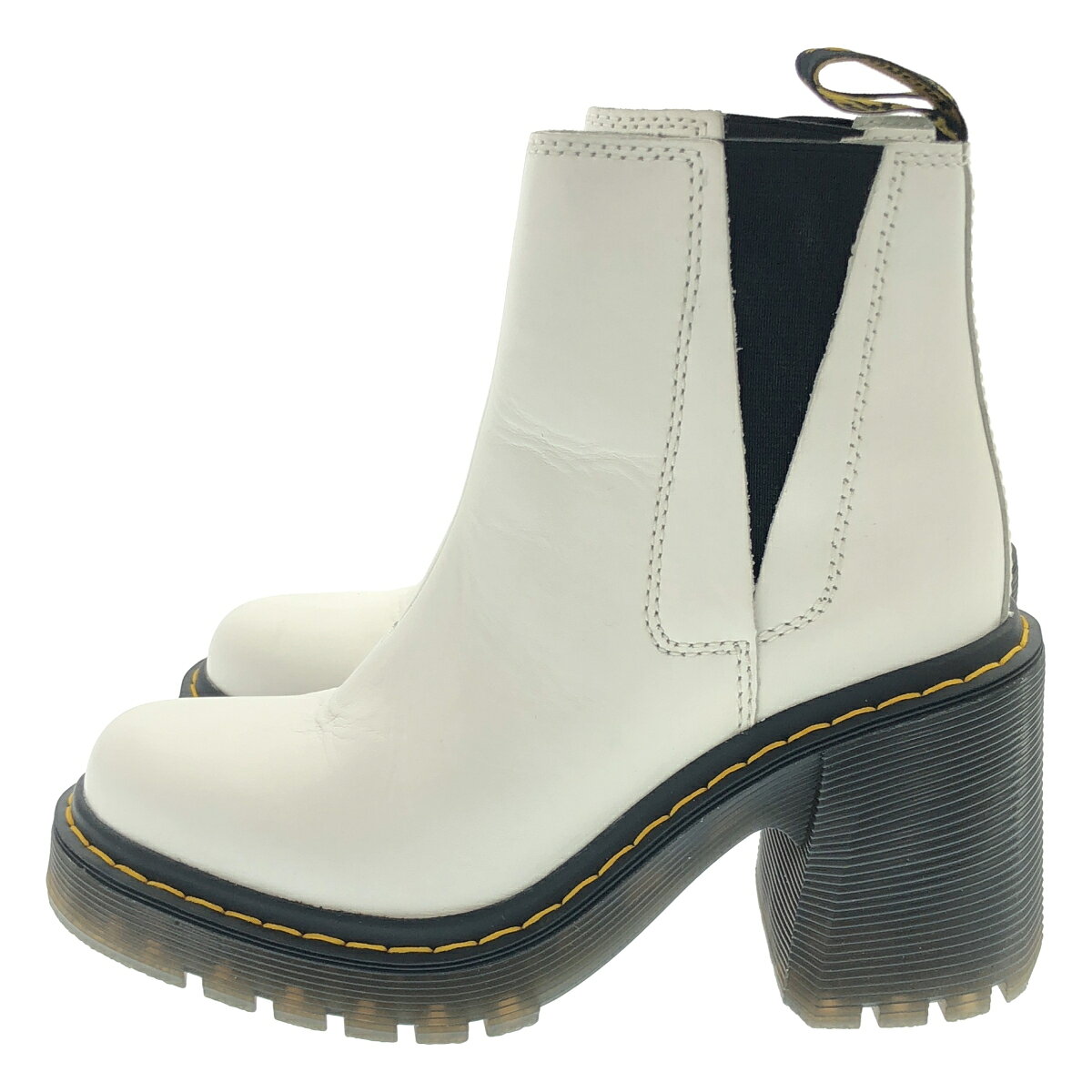 Dr.Martens ドクターマーチン SPENCE サイドゴア ヒールブーツ ホワイト ブラック ...