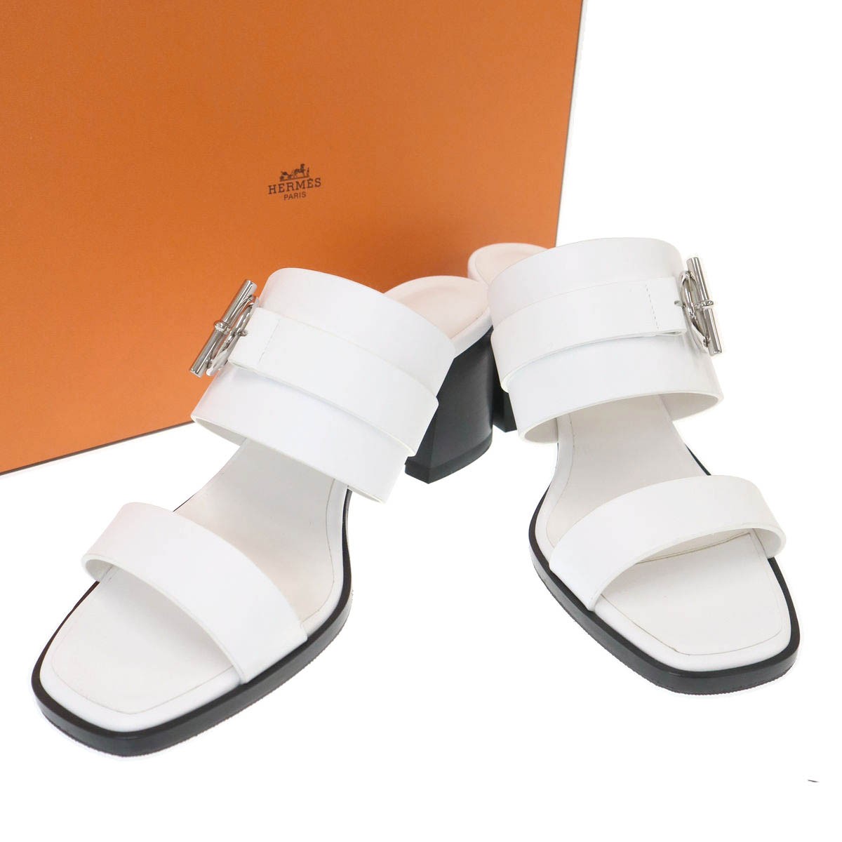 HERMES エルメス サンダル ミュール ストラップ 箱あり サイズ35