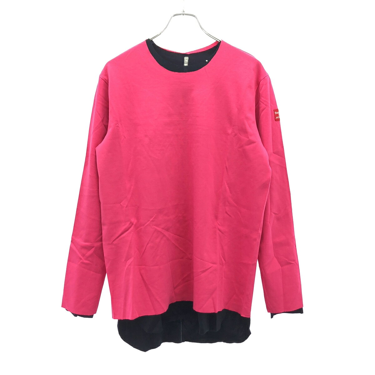 FranCisT_MOR.K.S フランシストモークス LAYERED C-NECK L/S T-SHIRT レイヤードクルーネックロングスリーブTシャツ MT3113 ネイビー×ピンク 2 【中古】 ITKPFJT1JVF6