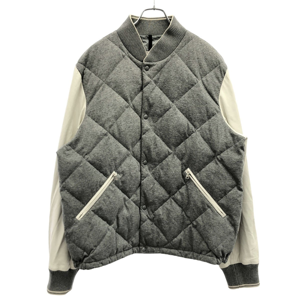 MONCLER モンクレール CHARENTE レザースリーブ ダウンジャケット I10911A00 ...