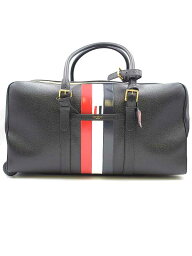 THOM BROWNE トムブラウン 2WAYキャリーケース ボストンバッグ ブラック 【中古】