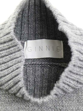 【中古】GINNIE ジニー スリットニットワンピース グレー F レディース