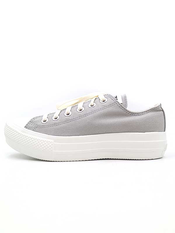 CONVERSE コンバース AS LIGHT PLTS COLORS OX オールスターライトスニーカー グレー サイズ:23cm レディース【中古】