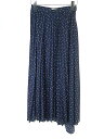 CLANE クラネ STRIPE FLOWER PLEATS SK ストライプフラワープリーツスカート ネイビー サイズ:0 レディース【中古】(4)
