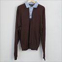 kolor(カラー) 12AW デニム切替コットン地ポロシャツ バーガンディ 3【中古】