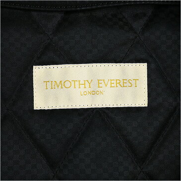 TIMOTHY EVEREST ティモシーエベレスト ボンディング加工シンサレートライナー付きステンカラーコート ブラック L【中古】