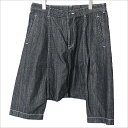 BLACK COMME des GARCONS ブラック コムデギャルソン 12SS デニムサルエルショートパンツ ブラック S【中古】