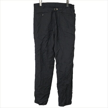 【中古】Yohji Yamamoto POUR HOMME ヨウジヤマモトプールオム 01SS シワ加工モヘアウールテーパードパンツ メンズ ブラック 3