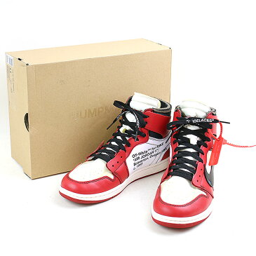 【中古】NIKE × OFF-WHITE ナイキ × オフホワイト THE TEN AIR JORDAN 1 AA3834-101スニーカー メンズ レッド 29cm