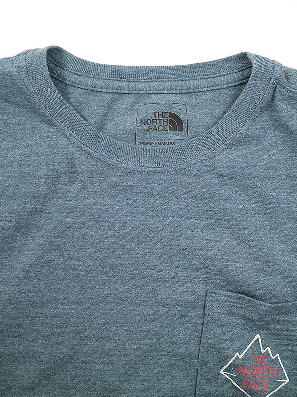 【中古】THE NORTH FACE ザノースフェイス ポケットプリントTシャツ グレー S メンズ