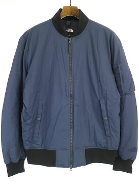 【中古】THE NORTH FACE ザ ノースフェイス NY81862 Transit Bomber Jacket 中綿入りMA-1ブルゾン ネイビー M メンズ