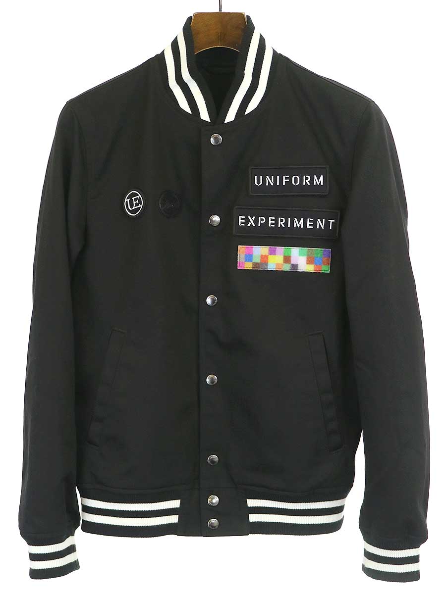 uniform experiment ユニフォーム エクスペリメント 19SS STADIUM BLOUSON コットンポリエステルスタジャン ブラック 1 メンズ 【中古】