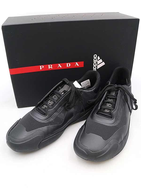 PRADA×adidas プラダ×アディダス A+P Luna Rossa 21 スニーカー ブラック サイズ:26.5cm メンズ【中古】