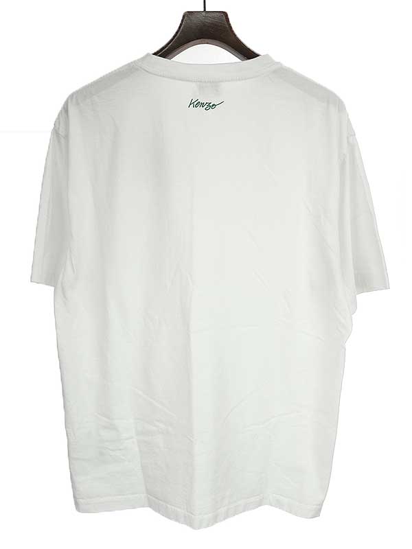 KENZO ケンゾー By NIGO 22SS ポピーポケットプリントオーバーサイズTシャツ ホワイト サイズ:M メンズ【中古】
