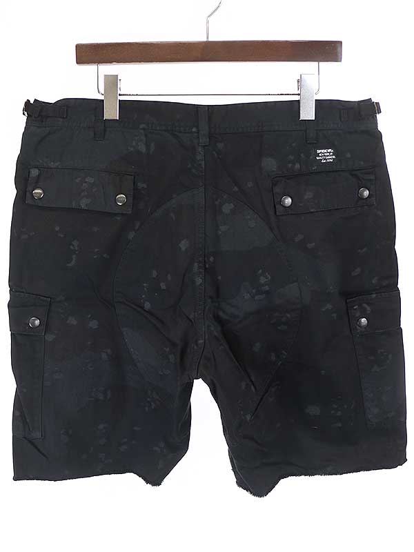 Supreme シュプリーム 21SS Overdyed Camo Cargo Short オーバーダイカモカーゴショートパンツ ブラック サイズ:36 メンズ【中古】