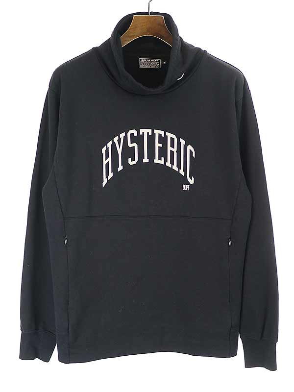 【中古】HYSTERIC GLAMOUR ヒステリックグラマー HYS DOPE プルオーバースウェット ブラック M メンズ