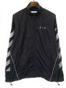 OFF-WHITE オフホワイト 21SS DIAGONALS TRACK JACKET ナイロントラックジャケット ブラック サイズ:XL メンズ【中古】