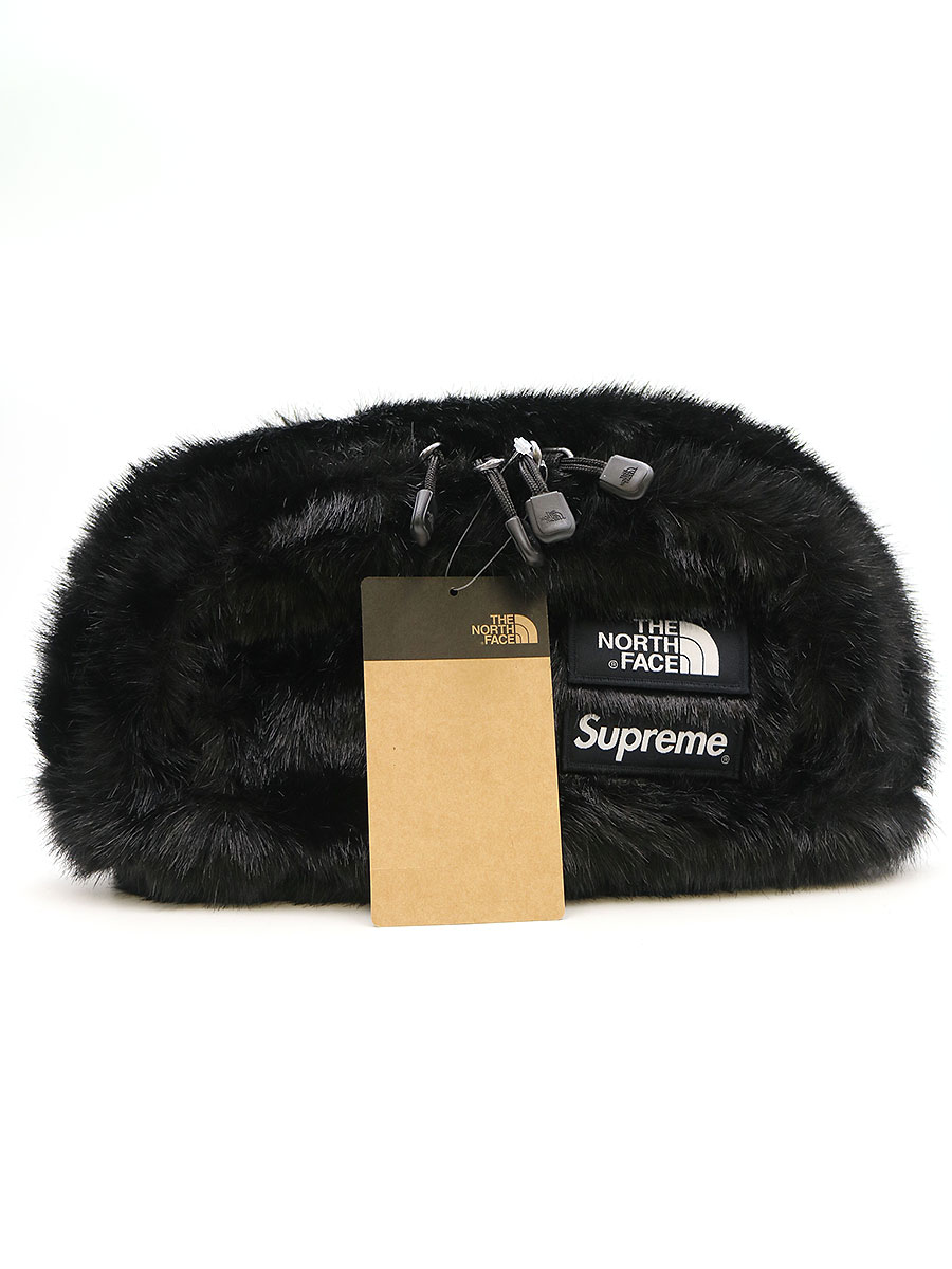 【中古】Supreme×THE NORTH FACE シュプリーム×ノースフェイス 20AW Faux Fur Waist Bag ウエストバッグ ブラック その他服飾