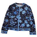 【美品】レオナール LEONARD FASHION ジャケット 花柄 ウール シルク ジャージー トップス レディース L マルチカラー【中古】