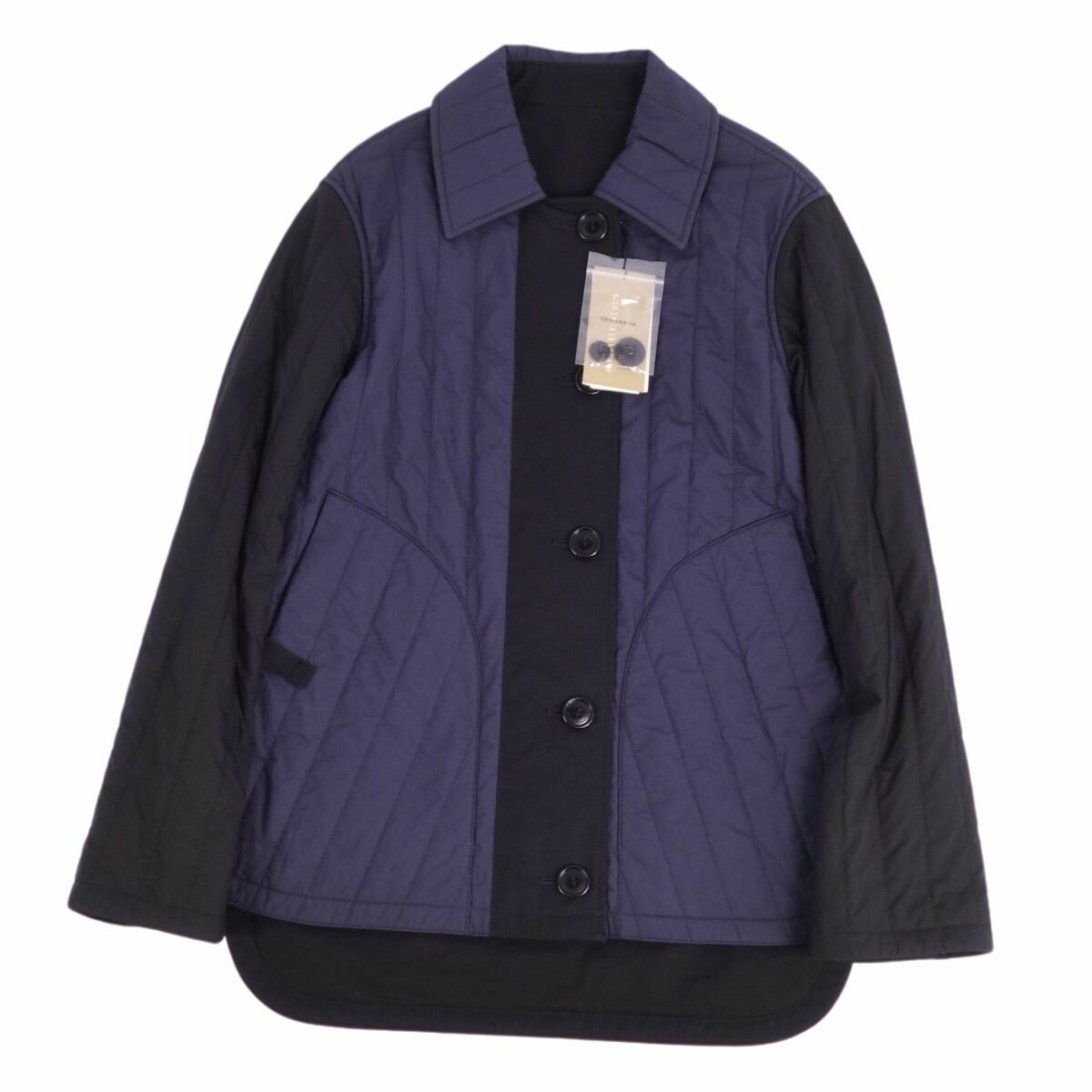 Rakuten - 【新古品】バーバリー BURBERRY ジャケット リバーシブル 中綿入り コットン アウター レディース 36(S相当) ブラック/ネイビー【中古】