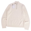 【新古品】ジェイダブリュー アンダーソン JW ANDERSON ニット ハーフジップ セーター ウール トップス メンズ M ホワイト【中古】