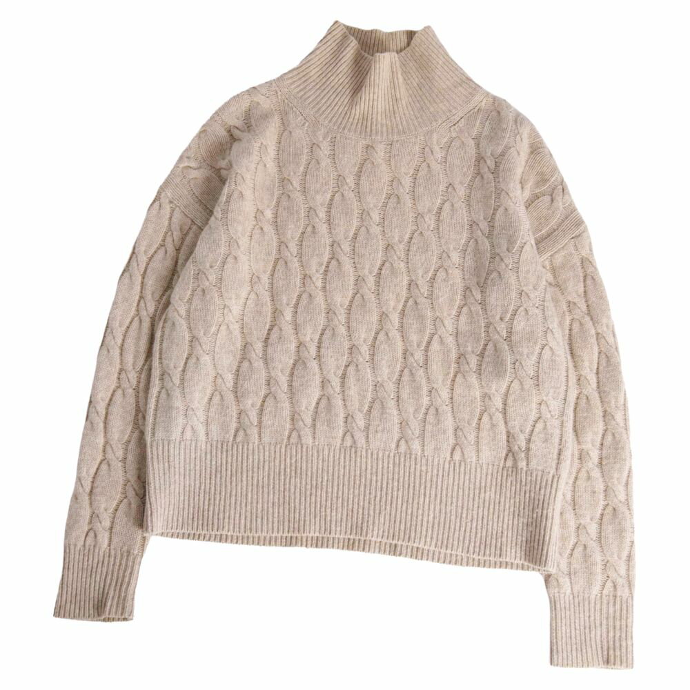 Rakuten - 【美品】マックスマーラ Max Mara STUDIO ニット ハイネック セーター ロングスリーブ 長袖 ウール カシミヤ トップス レディース M ベージュ【中古】