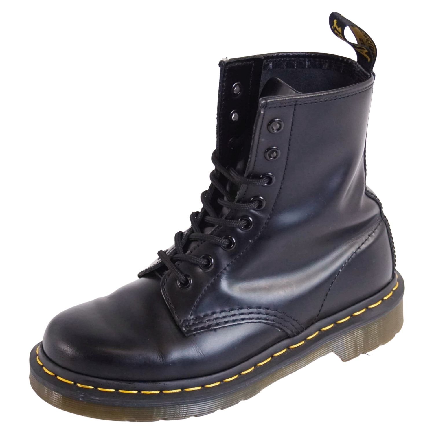 樂天商城 - 【美品】ドクターマーチン Dr.Martens ブーツ ショートブーツ 8ホール レースアップ スムースレザー シューズ 靴 レディース UK4(23cm相当) ブラック【中古】