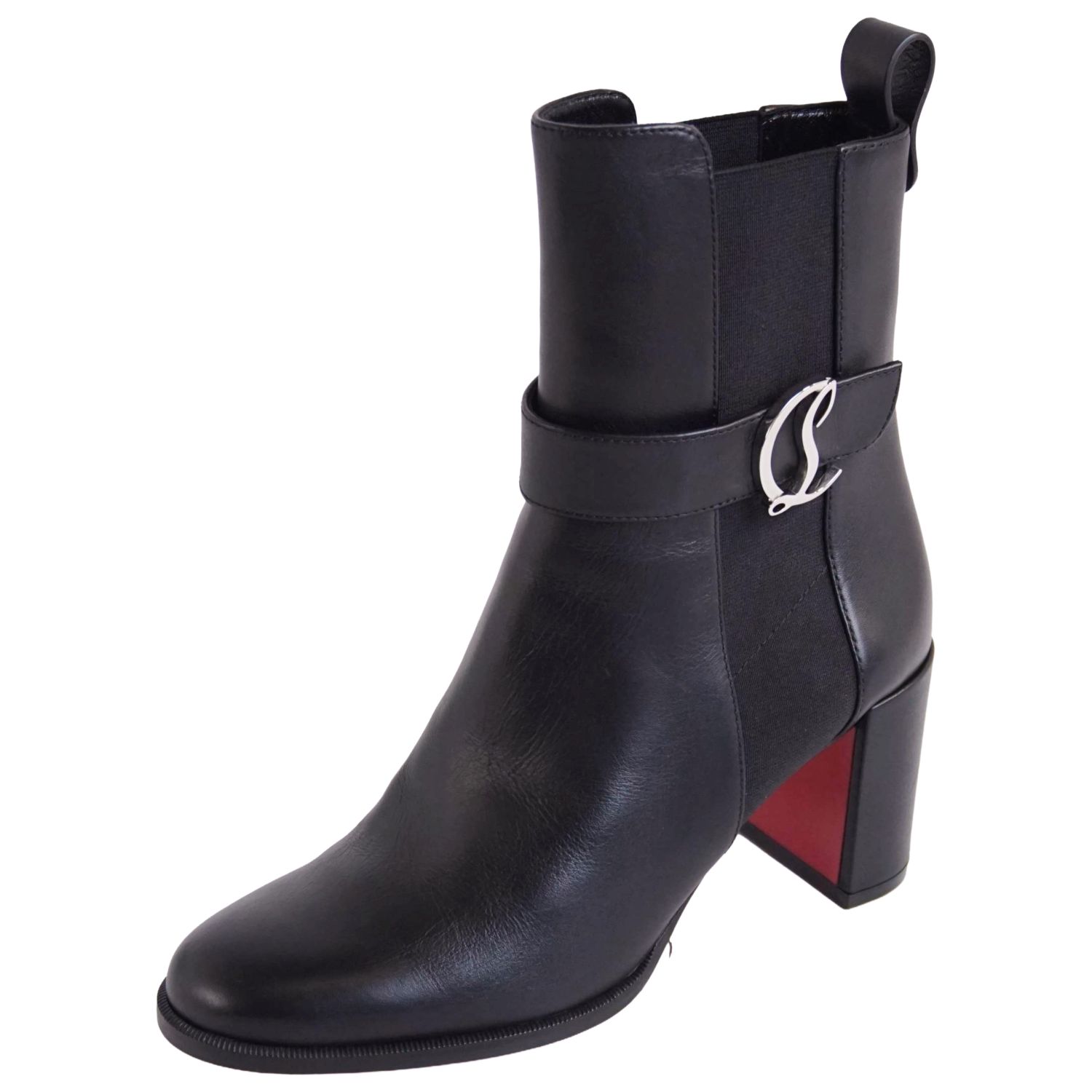 【新古品】クリスチャンルブタン Christian Louboutin ブーツ サイドゴアブーツ ショートブーツ ヒール レザー シューズ 靴 レディース 37...