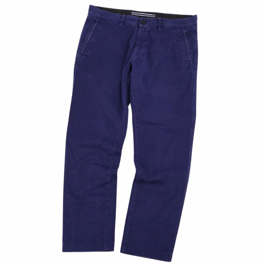 【美品】ストーンアイランド STONE ISLAND パンツ ロングパンツ ウォッシュ加工 コットン 無地 ボトムス メンズ 33 ネイビー【中古】