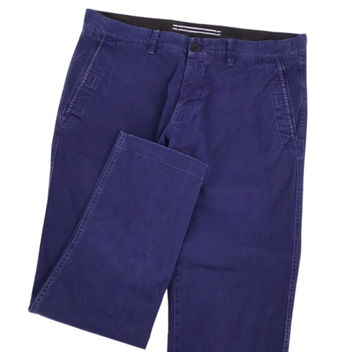 【美品】ストーンアイランド STONE ISLAND パンツ ロングパンツ ウォッシュ加工 コットン 無地 ボトムス メンズ 33 ネイビー【中古】